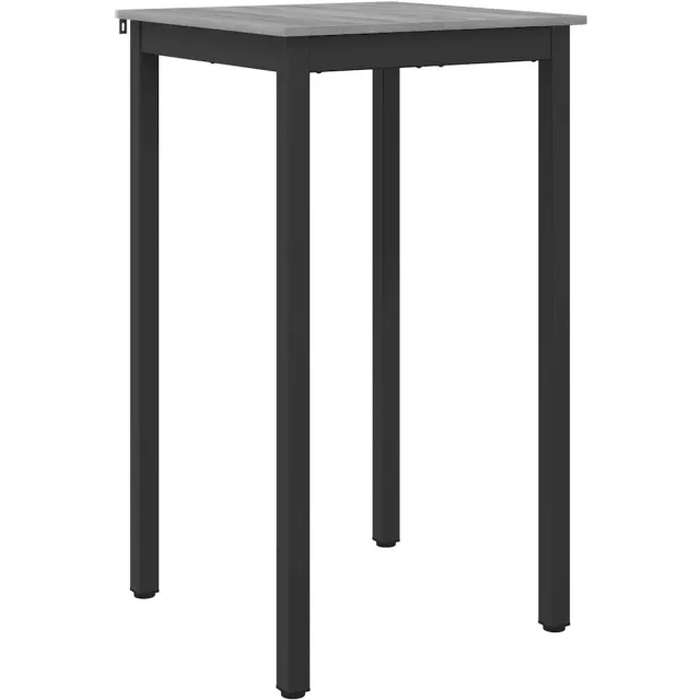 vidaXL Staande - Bartafel - Bewerkt - hout - Vierkant Grijs sonoma
