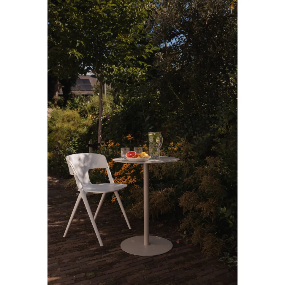 Zuiver Snow Bistrotafel Rond 57 cm Metaal Beige, foto 4