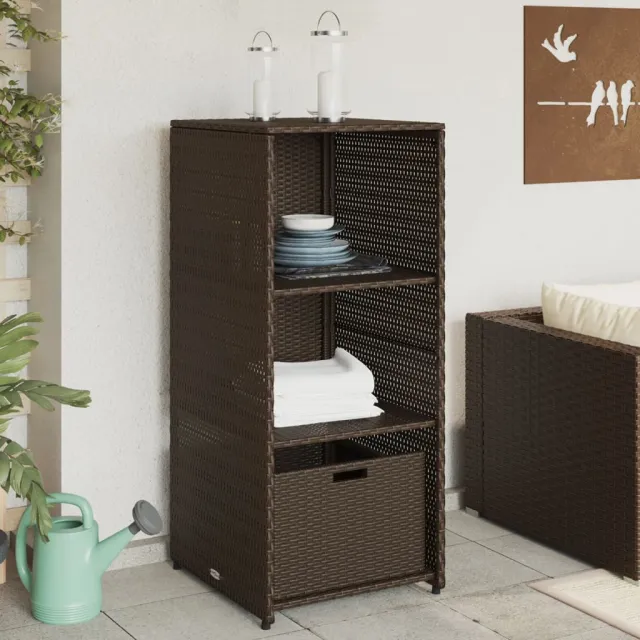 vidaXL Tuinkast 50x55x115 cm poly rattan bruin, foto 2