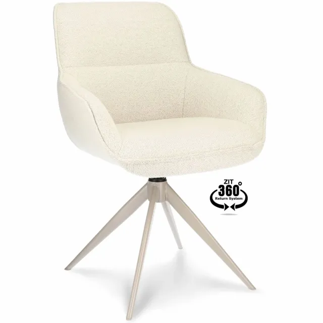 Wehkamp Home Lester eetkamerstoel beige Natural / Beige