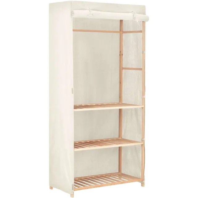 vidaXL Kledingkast 3-laags 79x40x170 cm Wit
