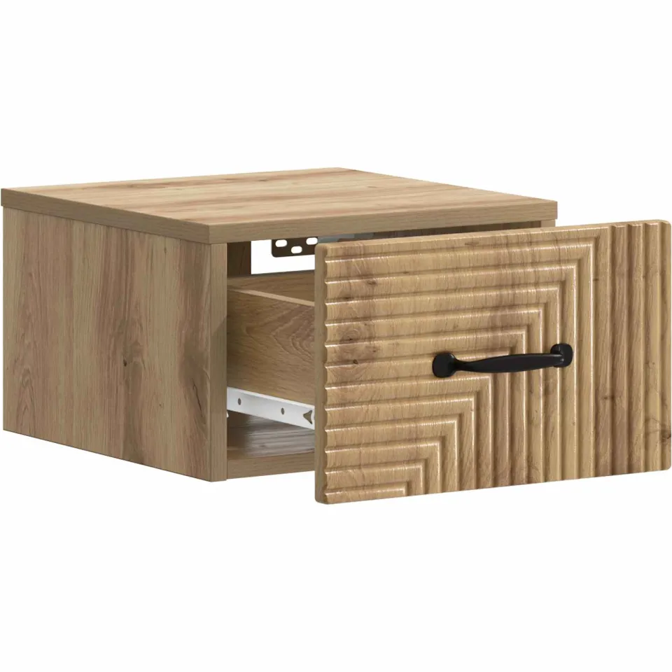 vidaXL Wandbeugel Bedkast Artisanaal eiken 34,5 x 33 x 20 cm, foto 3