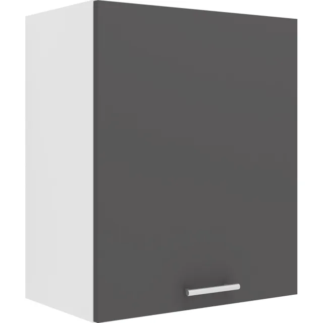 Vcm Keukenkast breedte 50 cm houten deur wandkast keuken keukenmeubel Esilo Wit / Antraciet