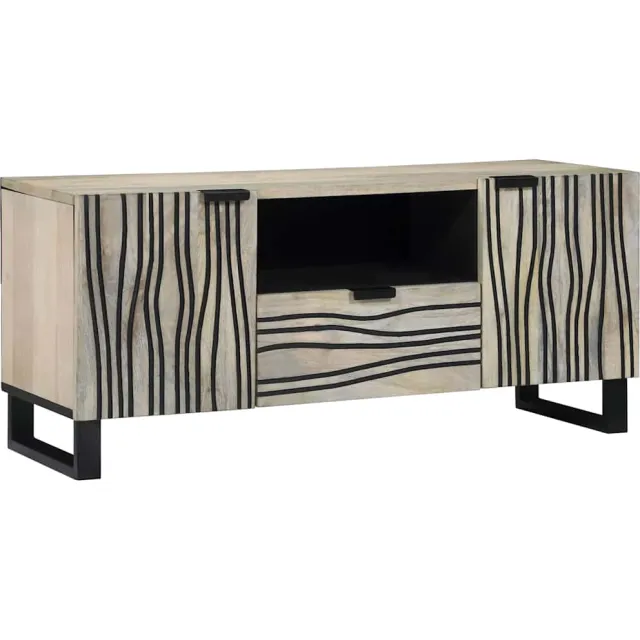 vidaXL TV Eenheden 105 x 33 x 46 cm Wit Bewerkt hout