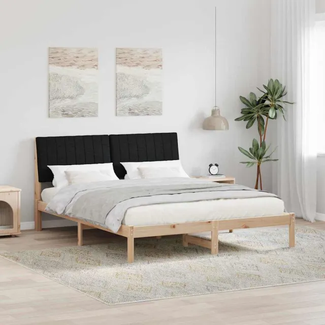 vidaXL Bedframe met hoofdeinde Bruin 150 x 200 cm Massief grenenhout