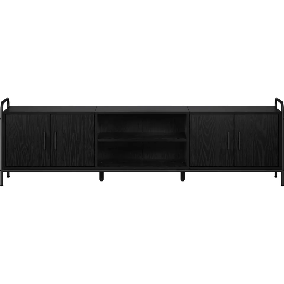 vidaXL Tv-meubel 167,5 x 33 x 50 cm Zwart eiken Bewerkt hout, foto 4