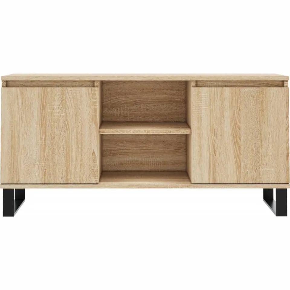 vidaXL Tv-meubel 104x35x50 cm bewerkt hout sonoma eikenkleurig Bruin