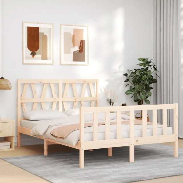 vidaXL Bedframe zonder matras massief grenenhout 140x200 cm bruin