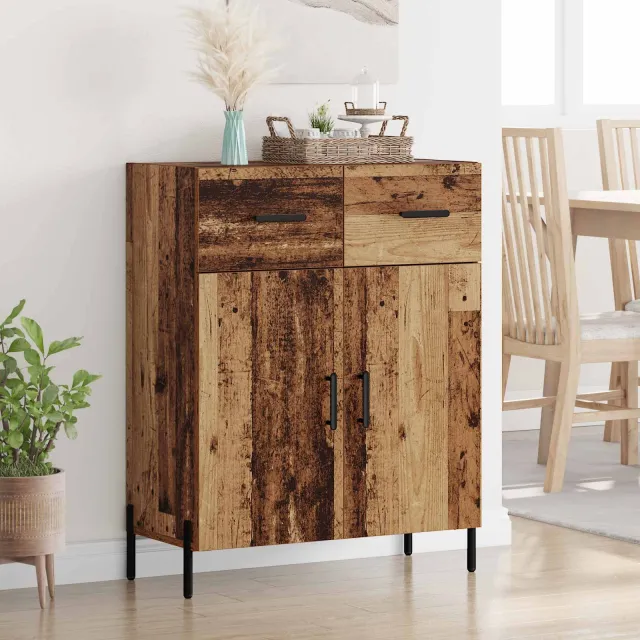 vidaXL Dressoir Oud Hout 69,5 x 34 x 90 cm Bewerkt hout Bruin