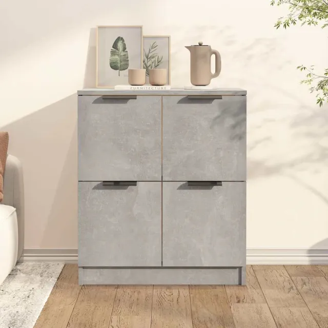 vidaXL Dressoir 60x30x70 cm bewerkt hout betongrijs grijs, foto 2