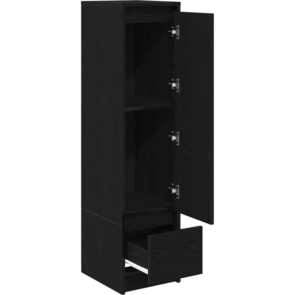 vidaXL Highboard 29,5x34x119,5 cm spaanplaat zwart eikenkleurig, foto 4