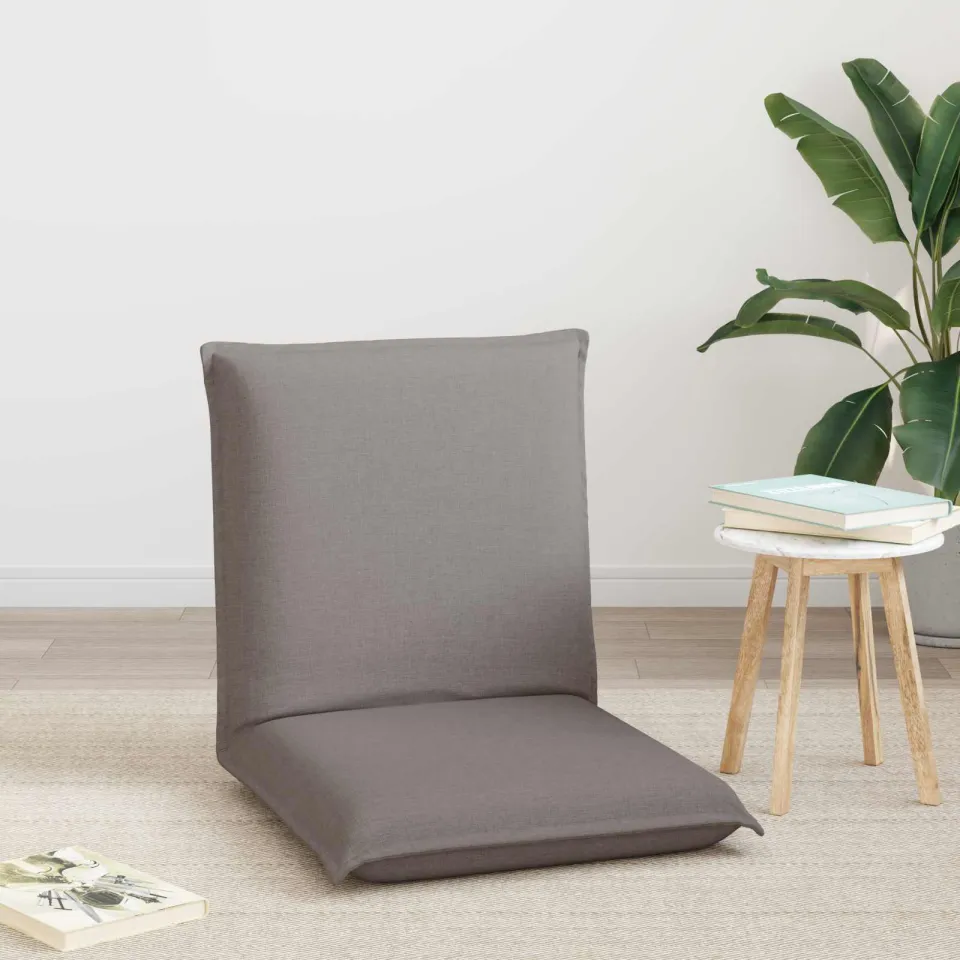 vidaXL Verstelbare vlo stoelen Taupe Stof, foto 3