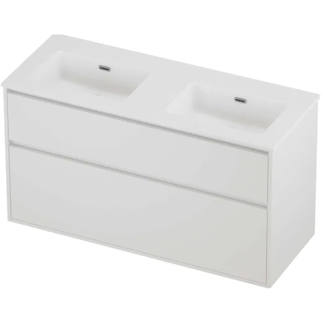 Proline Tribute Badmeubelset Porselein Elegant Greeploos 120x46x67 cm Mat Wit Mat White