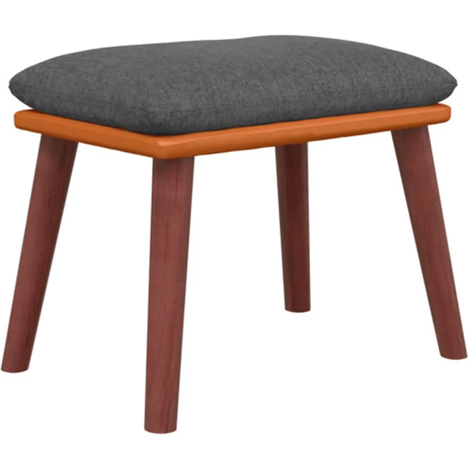 vidaXL Voetenbank 45x29,5x35 cm stof en kunstleer donkergrijs grijs, foto 3