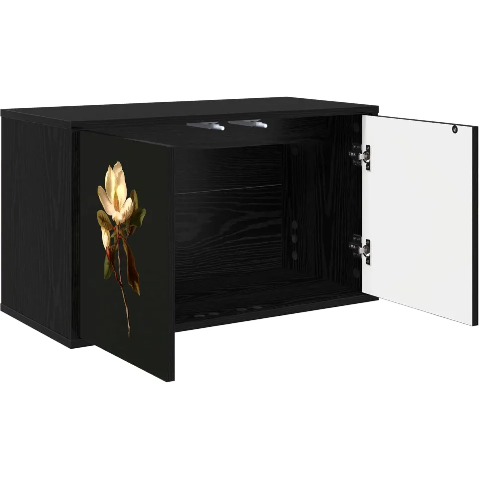 vidaXL Wandgemonteerd tv-meubel BREMEN 69 x 33 x 40 cm Zwart eiken