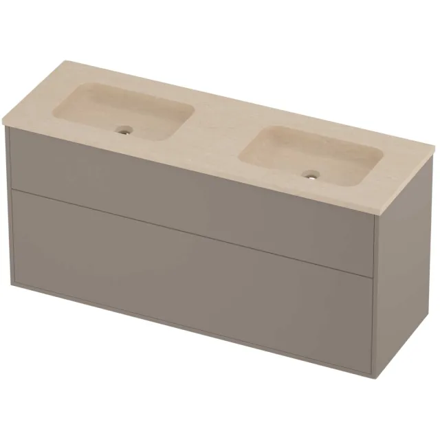 Proline Rollo Badmeubelset Hardsteen Elegant Dubbel 140x46x67 cm Sand Stone Clay Beige