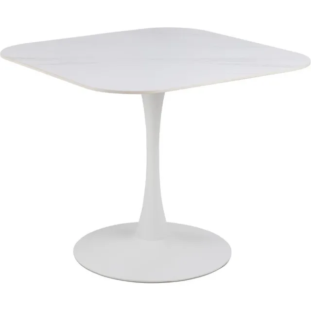 Giga Living Eettafel Orin Keramiek Wit 90cm - Giga Living