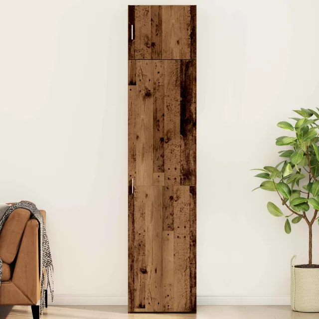 vidaXL Dressoir 2 st Oudhout 50 x 41 x 225 cm Bruin