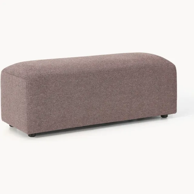 Westwing Collection XL voetenbank Melva, B 116 x D 42 cm Dieproze