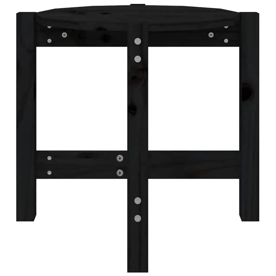 vidaXL Salontafel Ø 52,5x45 cm massief grenenhout zwart, foto 4
