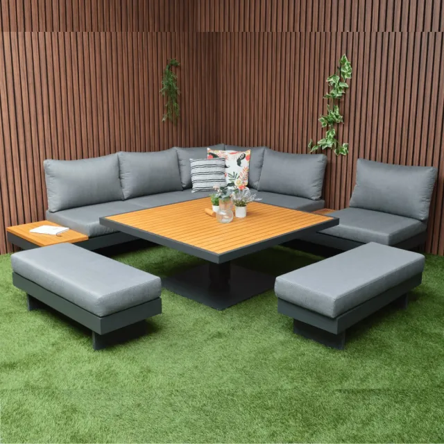SenS-Line Diego Loungeset - 7-delig - Bruin/Zwart