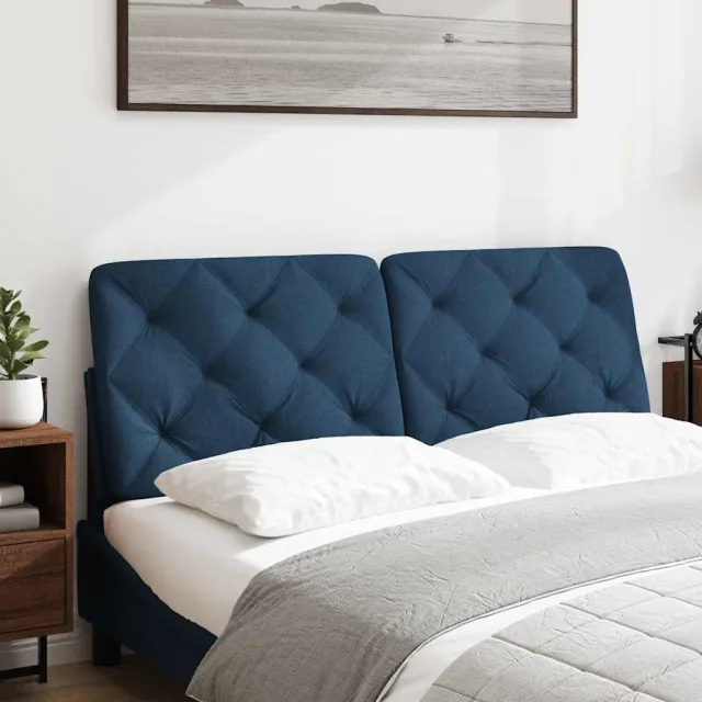 vidaXL Hoofdbordkussen 140 cm stof blauw