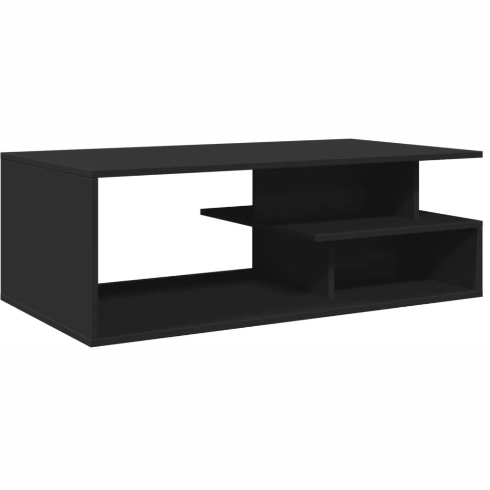 vidaXL Salontafel 102x55x35 cm bewerkt hout zwart