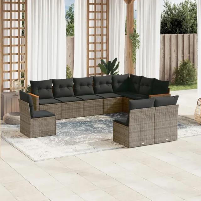 vidaXL Patio Sofa Set 10-zits Grey, foto 2