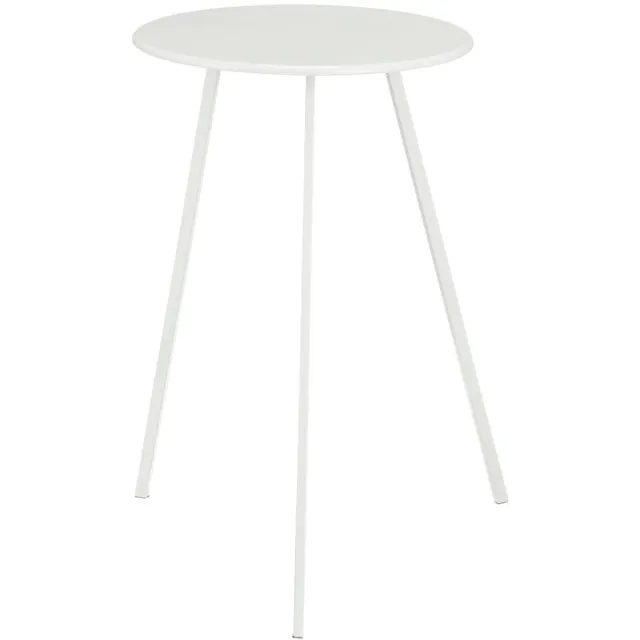 Mica Decorations Seatle Bijzettafel Buiten - H58 x Ø38 cm - Metaal - Wit