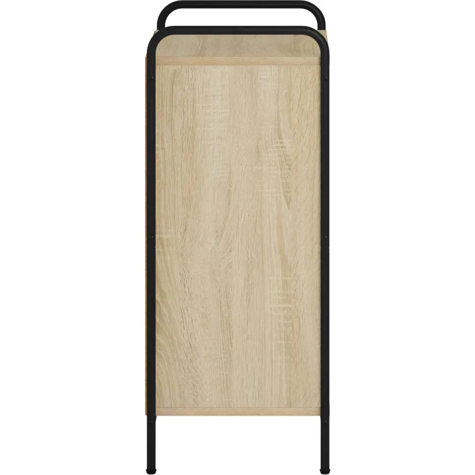 vidaXL Dressoir Sonoma Eiken 97 x 33 x 81 cm Bewerkt hout, foto 4