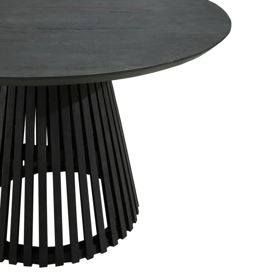 NOUS Living eetkamertafel Sansa (⌀120 cm) zwart, foto 4
