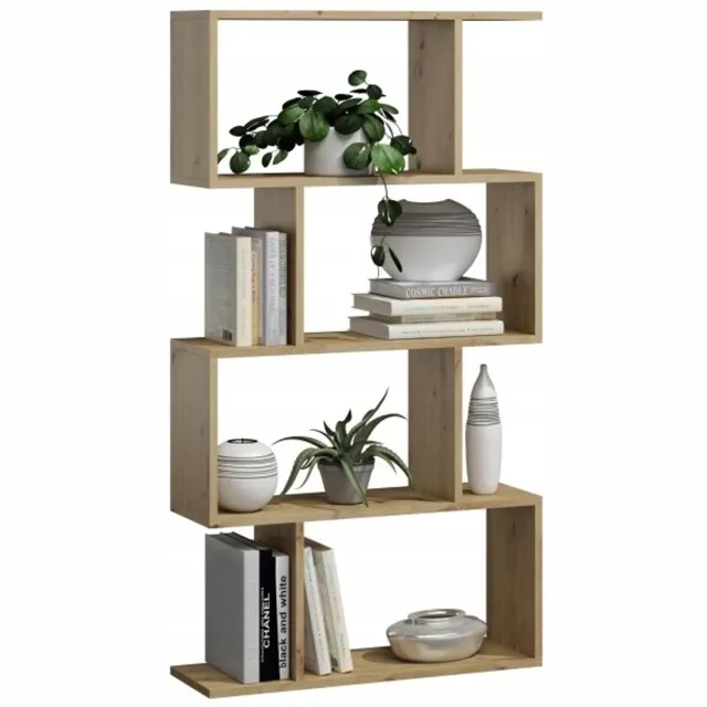 Per La Vita Bask 4 Serie - Boekenkast - Artisan Eiken - Open - 141 x 76,4 x 28 cm