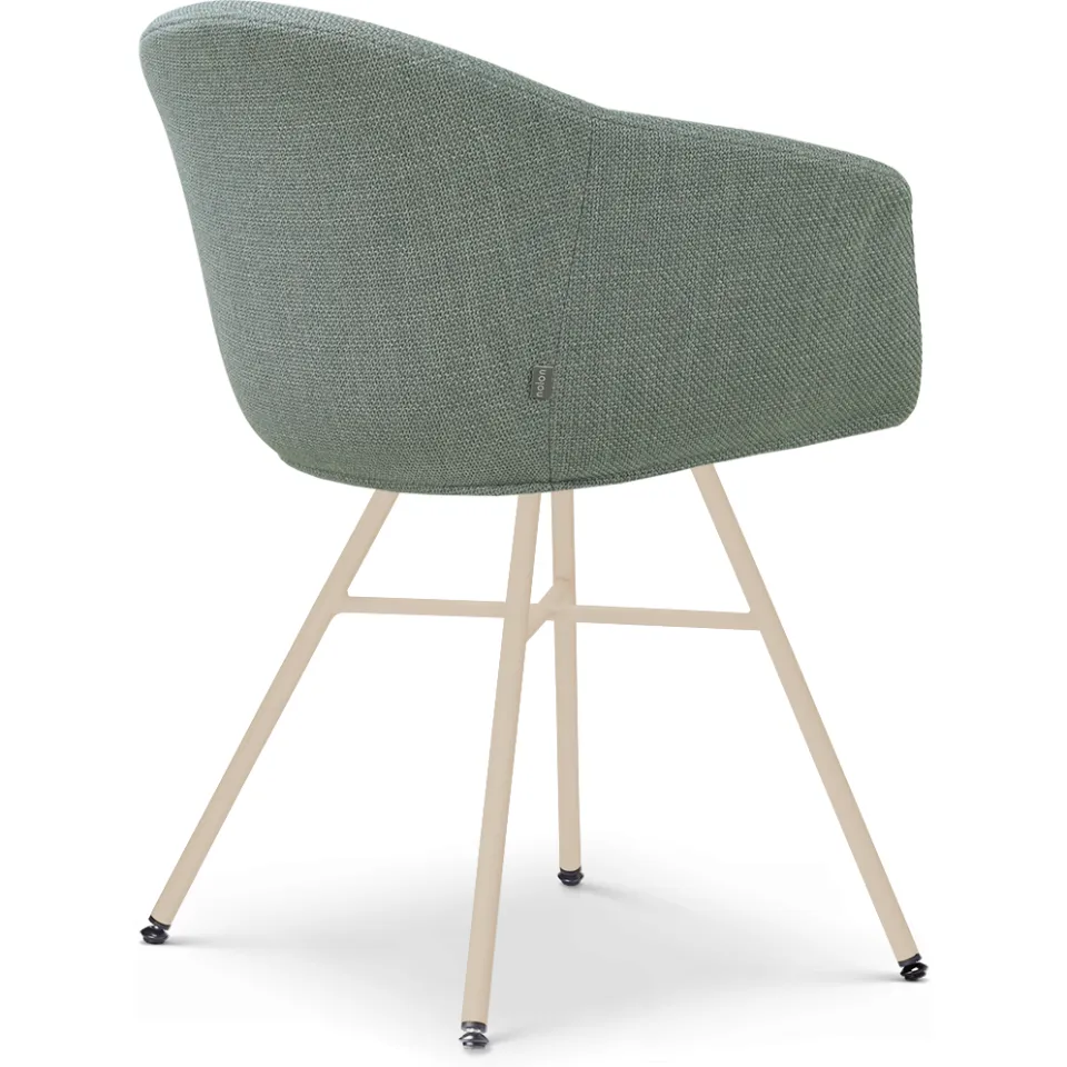 Nolon Noa-Otis eetkamerstoel saliegroen - beige onderstel, foto 4