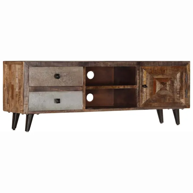 vidaXL Tv-meubel 118x30x40 cm massief mangohout Bruin