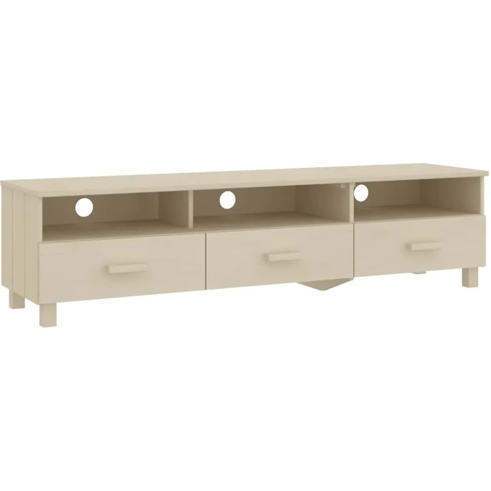 vidaXL Tv-meubel HAMAR 158x40x40 cm massief grenenhout honingbruin