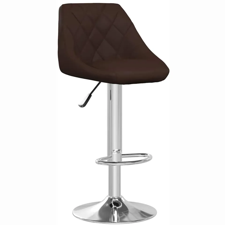 vidaXL Barstoelen 2 st kunstleer bruin