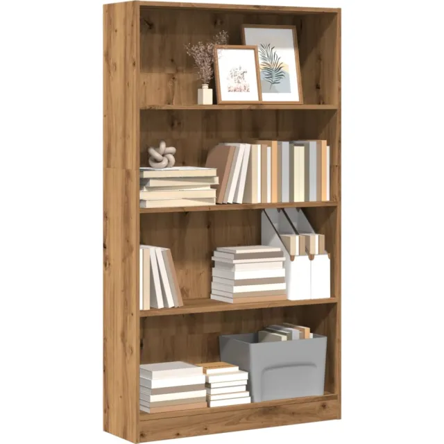 vidaXL Boekenkast 80x24x143 cm bewerkt hout artisanaal eikenkleurig Bruin
