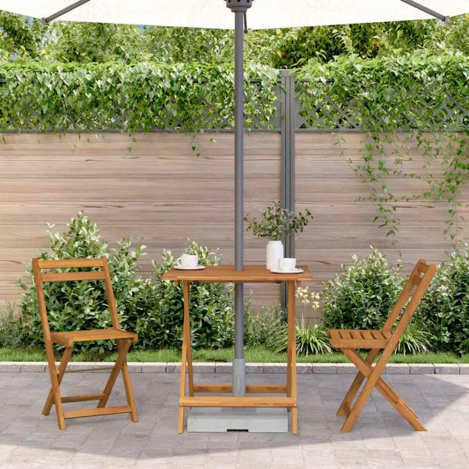vidaXL Tuintafel inklapbaar 70x70x75 cm massief acaciahout bruin, foto 3