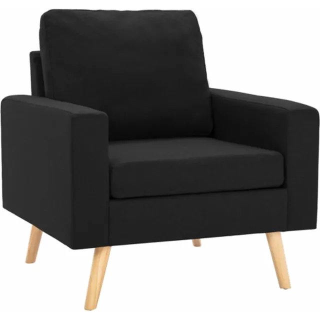 vidaXL Fauteuil - stof - zwart