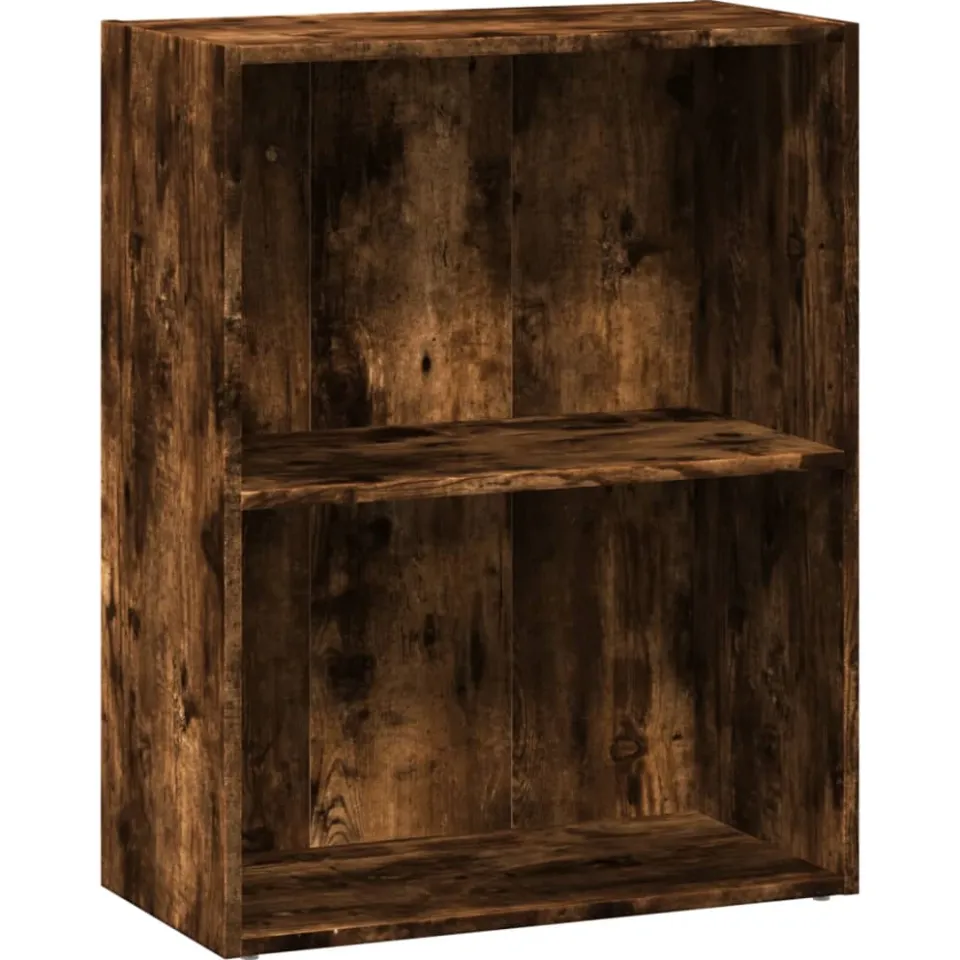vidaXL Boekenkast 60x30x77 cm bewerkt hout gerookt eikenkleurig, foto 3