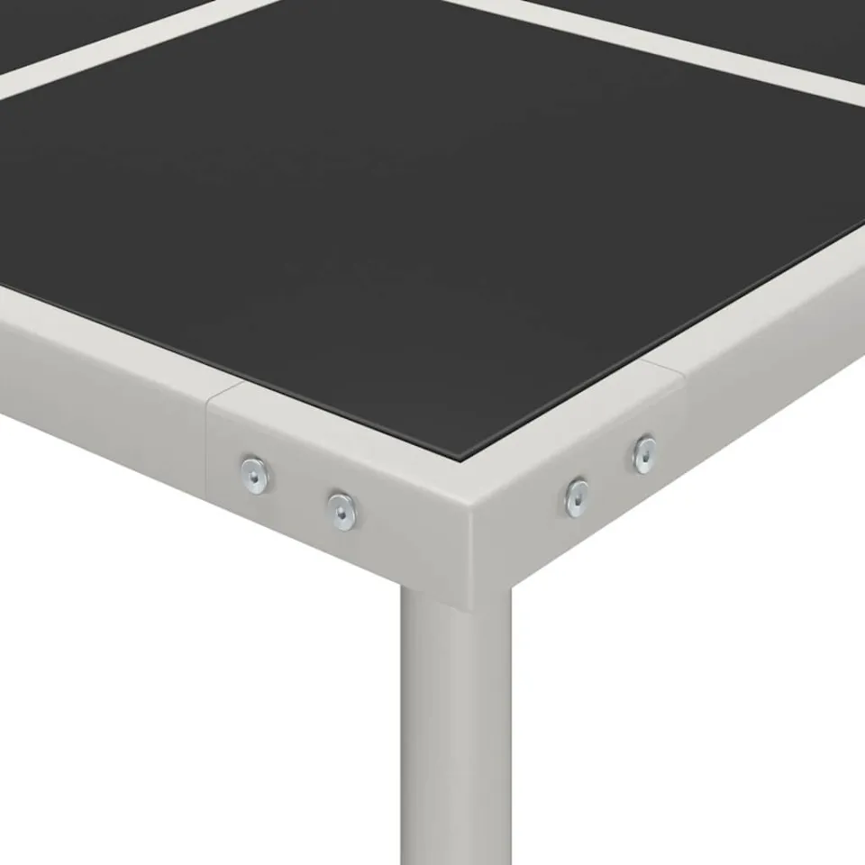 vidaXL Tuintafel 170x170x74,5 cm glas en staal, foto 4