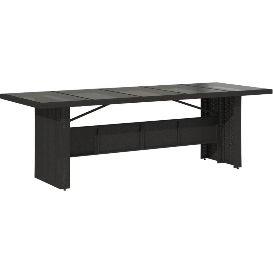 vidaXL 7-delige Tuinset met kussens poly rattan zwart, foto 4