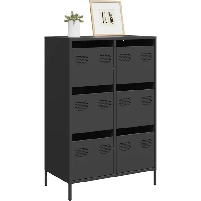 vidaXL Hoge kast 68x39x101,5 cm staal zwart