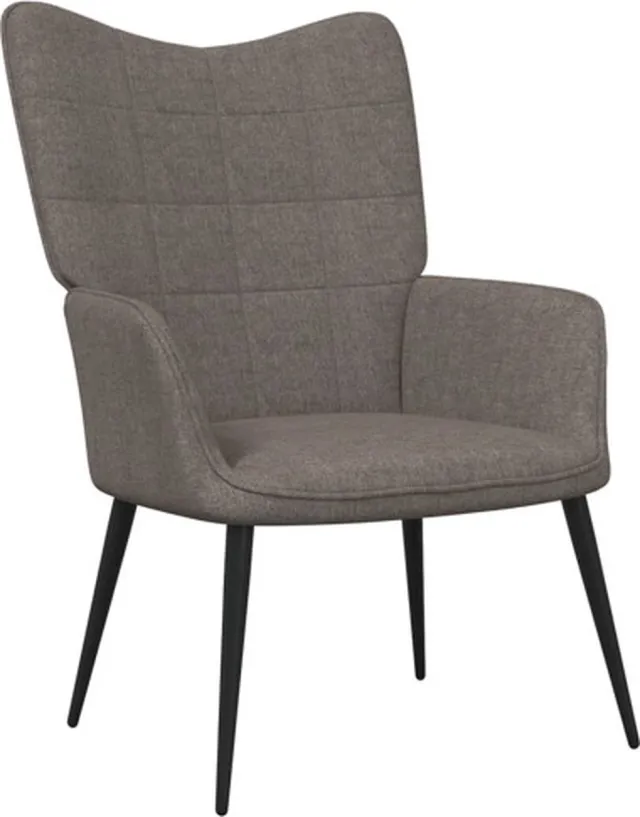 vidaXL Relaxstoel - stof - taupe