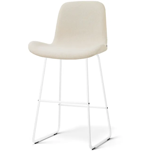 Nolon Nino-Fé barkruk cottonbeige - wit onderstel - 75 cm