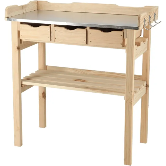 Esschert Design Oppottafel met lades - naturel - Esschert design Oppottafel met lades - naturel Blank
