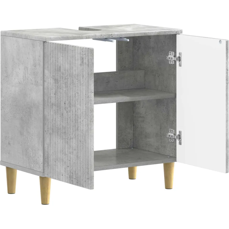 vidaXL Badkamer wastafelkast ARNHEM Betongrijs 59,5 x 31,5 x 59 cm