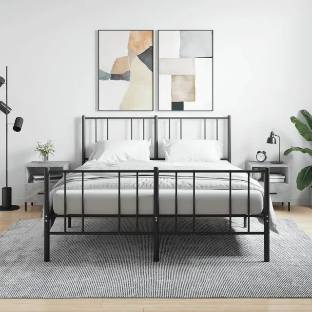 vidaXL Nachtkastjes 2 st 40x35x47,5 cm bewerkt hout betongrijs grijs, foto 2