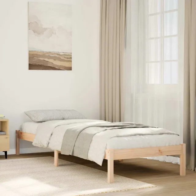 vidaXL Bedframe extra lang zonder matras massief grenenhout 80x220 cm Bruin