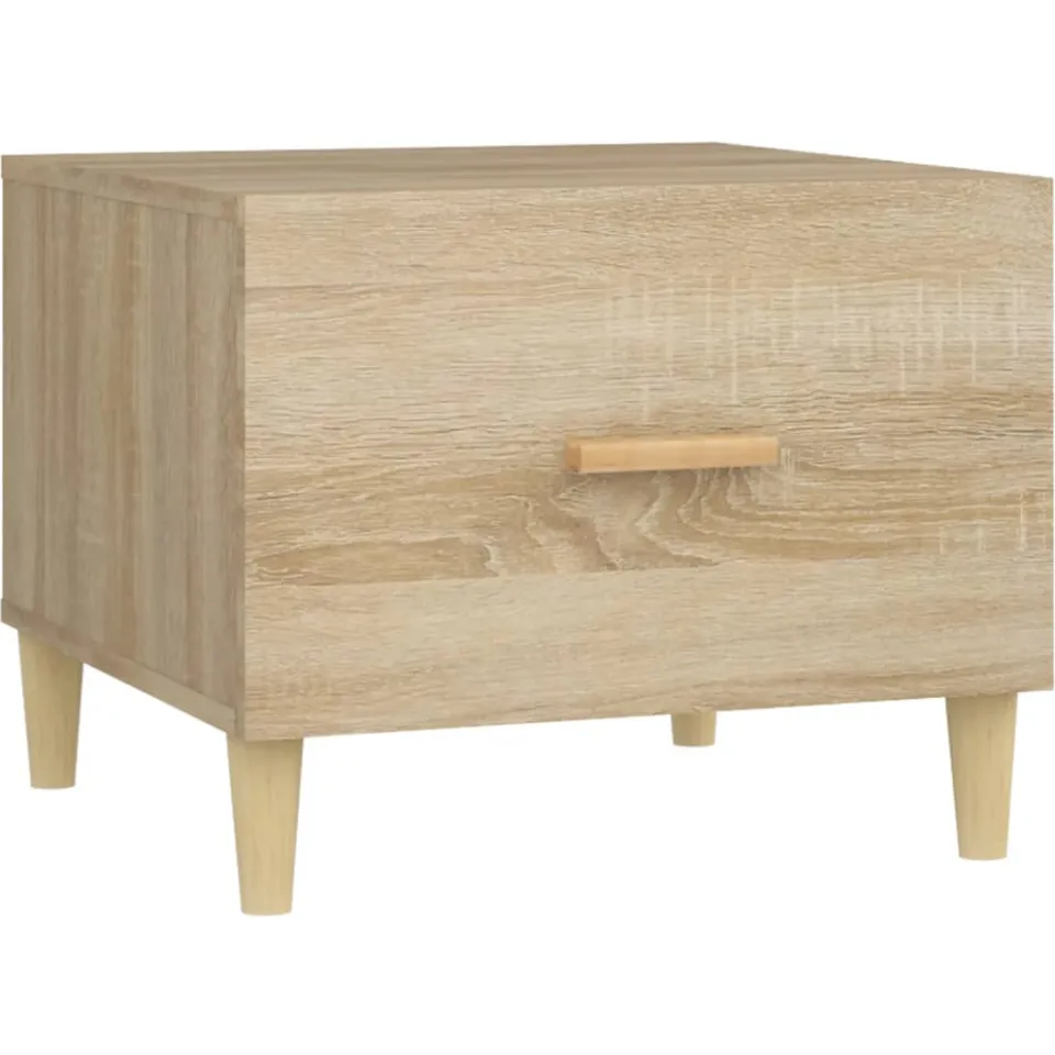 vidaXL Salontafels 2 st 50x50x40 cm bewerkt hout sonoma eikenkleurig, foto 4